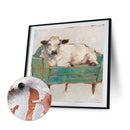20X20cm Frameless Oil Paint By Numbers Picture (Cow Lying on the Sofa S550)