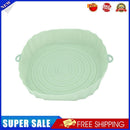 Silicone Air Fryer Liner Reusable Oven Baking BBQ Fryer Pan Mat (Green)