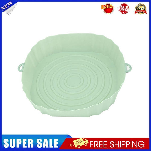 Silicone Air Fryer Liner Reusable Oven Baking BBQ Fryer Pan Mat (Green)