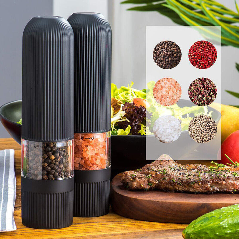 Electric Pepper Mill Automatic Gravity Shaker Salt Grinder Kitchen Tool