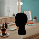 Female Styling EPS Flocking Head Mold Wig Glasses Holder Stand (Black) Newly