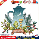 Partial Embroidery Teapot Stamped Canvas 14CT DIY Cross Stitch Kits (J532) Newly