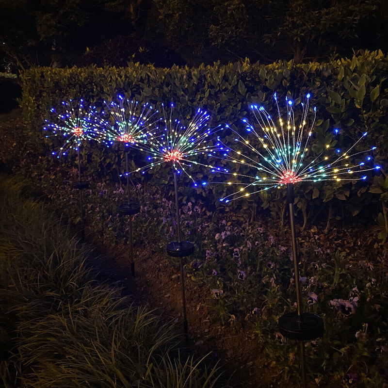 LED Solar Firework Lights Waterproof Lawn Fairy String Lamp (Multicolor) Newly