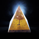 Orgonite Pyramid Amethyst Peridot Healing Crystal Energy Collector Decor Craft