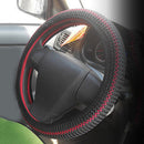 38cm Universal Ice Silk Car Steering Wheel Cover Case Breathable Black Red Newly