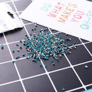 500pcs Glitter Shimmer Sharp Tip Nail Art Rhinestones Manicure Charm (Blue)