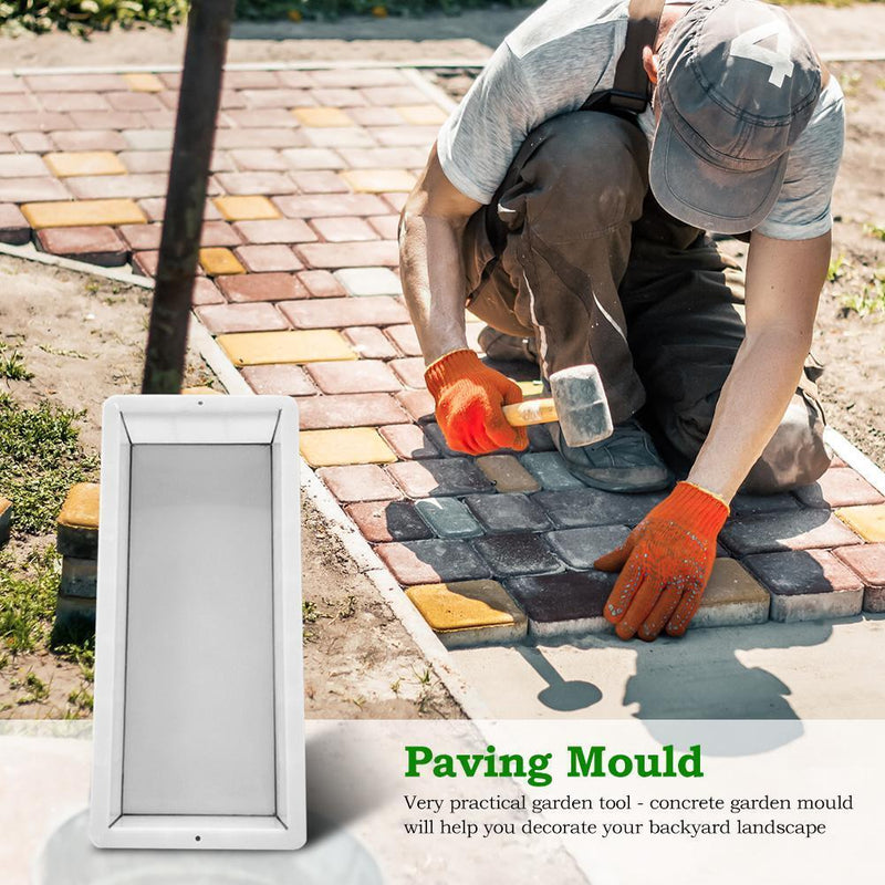 Garden DIY Path Paving Moulds Rectangle Shape Reuse Concrete Stepping Stone M