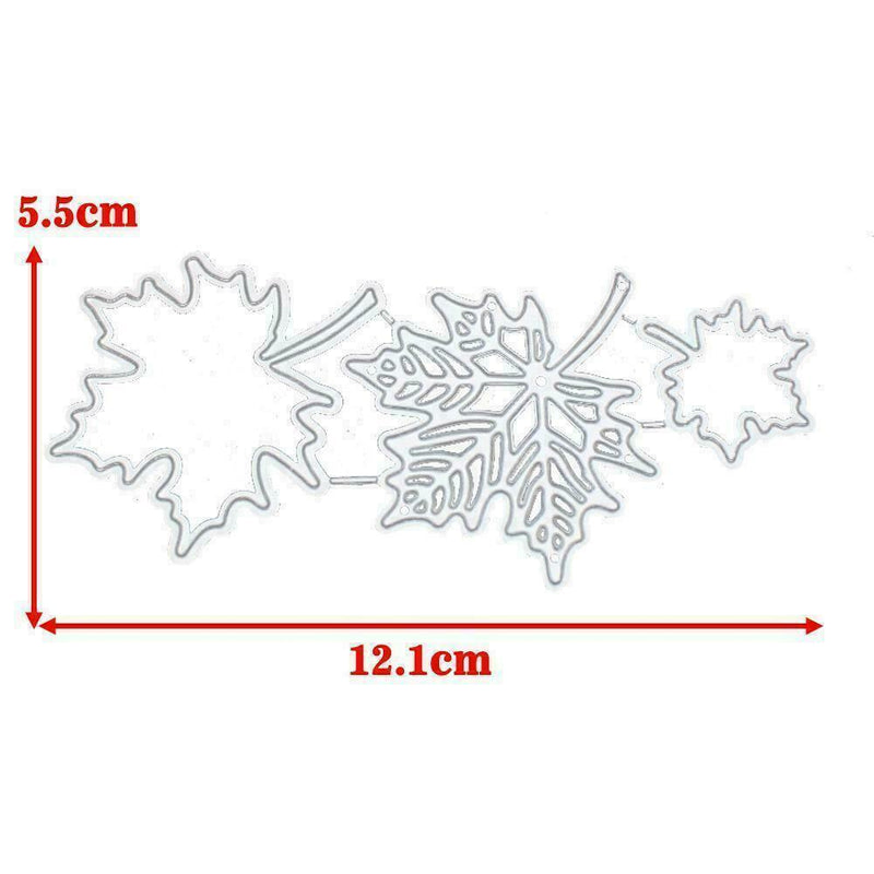 Maple Leaf Metal Cutting Dies Stencils Scrapbooking Embossing B8F5 Craft M7W3