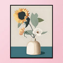 11CT Full Cross Stitch Fresh Sunflower DIY Printed Wall Art Home Decoration G