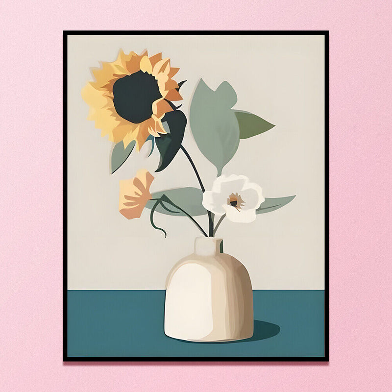 11CT Full Cross Stitch Fresh Sunflower DIY Printed Wall Art Home Decoration G