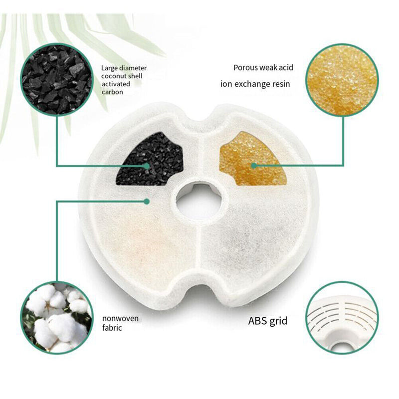 Activated Carbon Replace Filter Pet Cat Dog Fountain Water Dispenser (8pcs)