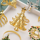 Tree Santa Claus Napkin Ring Mouth Ring Christmas Supplies Table Decoration