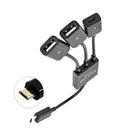 Phone Mouse Flash Drive Micro USB HUB OTG Cable Adapter Host 3 In1 Converter