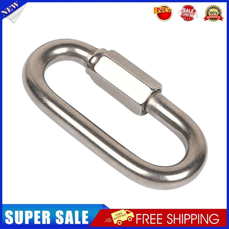 15pcs Stainless Steel Screw Lock Quick Links Chain Carabiner Hook (M8)
