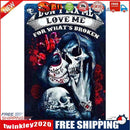 Retro Love Skeleton Couple Metal Painting for Bar Pub Tin Plaques Wall Sign