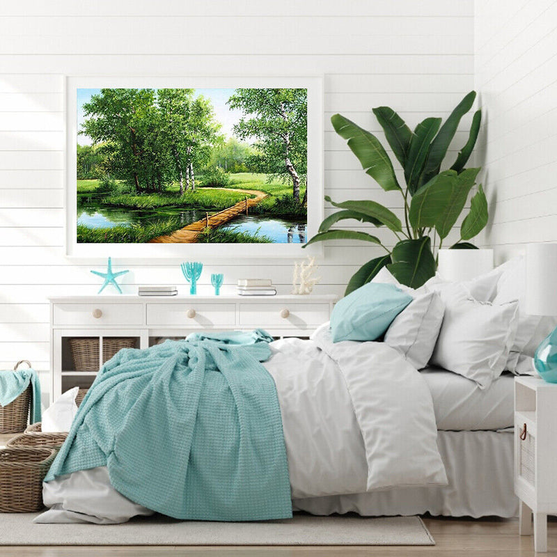 Diamond Painting 5D Full Round Drill Mosaic DIY Mountain Water Bedroom Decor