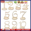 10pcs Wooden Wedding Table Number Seat Cards Ornament Craft (One to Ten)