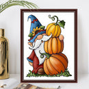 5D DIY Pumpkin Gnome Full Round Drill Diamond Painting Rhinestone Drawing Craft