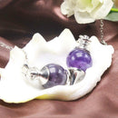 Amethyst Ball Dowsing Pendulum Healing Divination & Gift Meditation Crystal I2E4