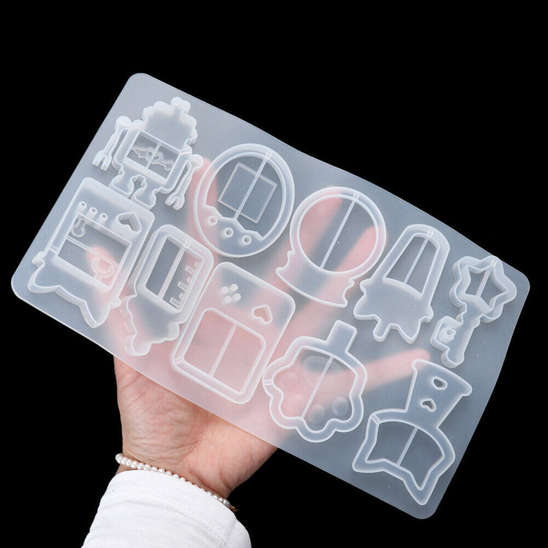 Epoxy Keychain Mold Quicksand Shaker Mold Silicone Mould Hanging Pendant