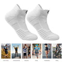 Men Basketball Socks Anti-Slip Towel Bottom Thickened Short Socks (White) Newly