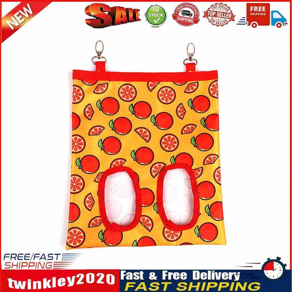 Hay Bag Hanging Pouch Holder Feeding Container for Rabbit Guinea Pig (C) Newly