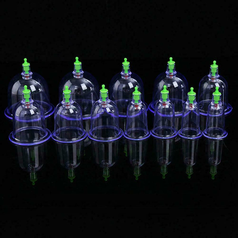 12pcs Cupping Vacuum Massage Cups Set Therapy Health Acupuncture Chinese B8G7