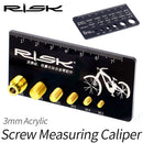 RISK Portable Screw Measuring Ruler MTB Bicycle Length Meter Measure Tool