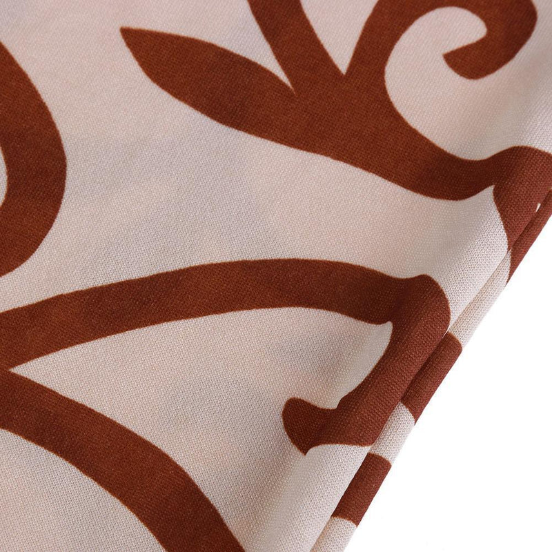 Printing Pattern Elastic Home Hotel Dining Chair Covers(Champagne)