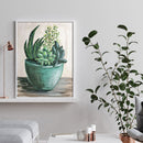 Rhinestone Picture Kit Succulent Plant Full Round Drill 5D DIY Diamond Painting