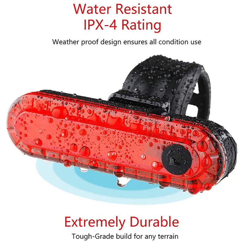 Rear Bike Tail Light Waterproof Bicycle Taillight for Night Riding (Red) Newly