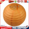 4 inch Round Chinese Paper Lantern DIY Paper Ball Lamp Party Decor (Orange)