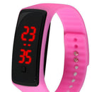 LED Silicone Wristband Bracelet Digital Display Electronic Watches Children Gift