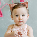 Baby Headband Cat Ears Headband Delicate Lace Children Hair Ornaments(Pink)