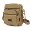Men Daily Canvas Shoulder Messenger Bag Fashion Travel Zipper Crossbody Bag