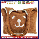 Women Soft Warm Plush Bear Pattern Handbags Female Travel Fluffy Underarm Bags