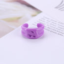Hand-painted Irregular Jelly Open Rings Ladies Adjustable Oil Geometric Rings