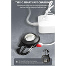 Mini LED COB Keychain Flashlight Emergency Camping Work Light Corkscrew (A)