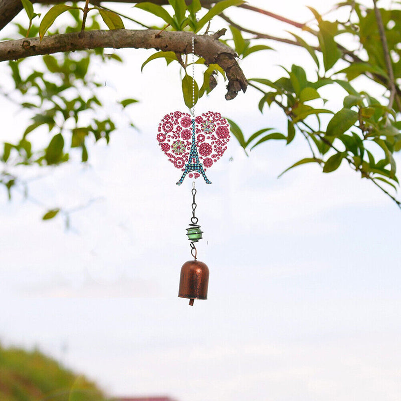 5D Iron Tower Diamond Painting Wind Chime Pendant Mosaic Kit Decor (DZ3065)