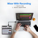 BMG-06D 6 Channels 16 DSP Bluetooth-compatible Audio Mixer (Black EU Plug)