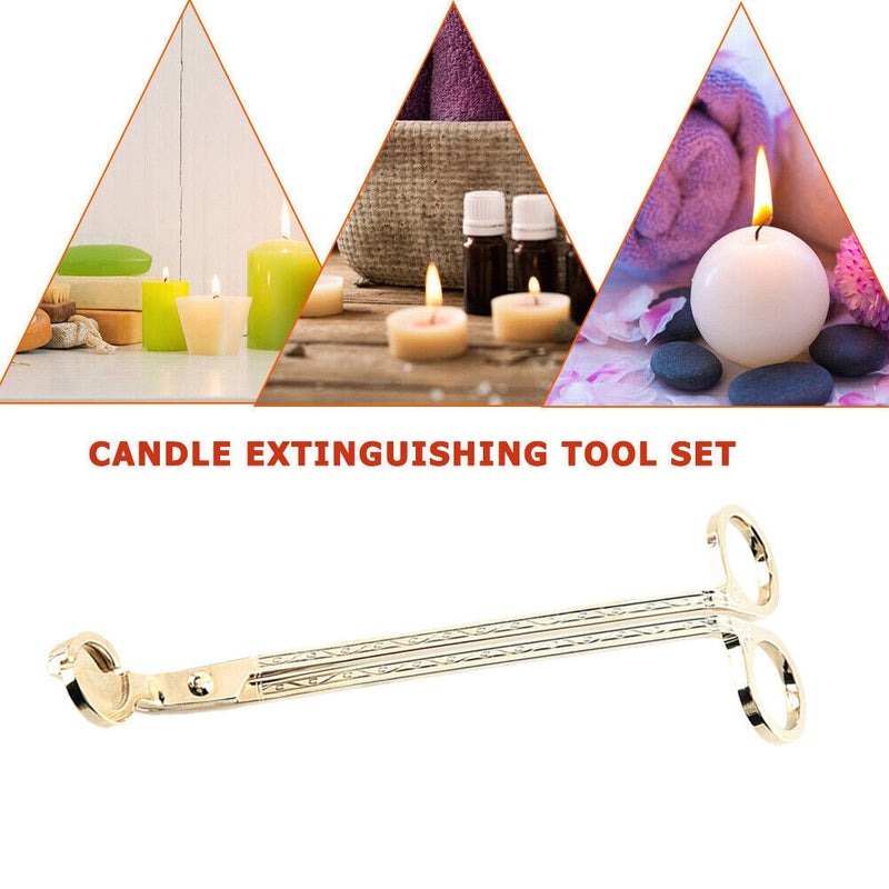 Stainless Steel Candle Wick Trimmer Oil Lamp Trim Scissor Cutter Snuffer Tool