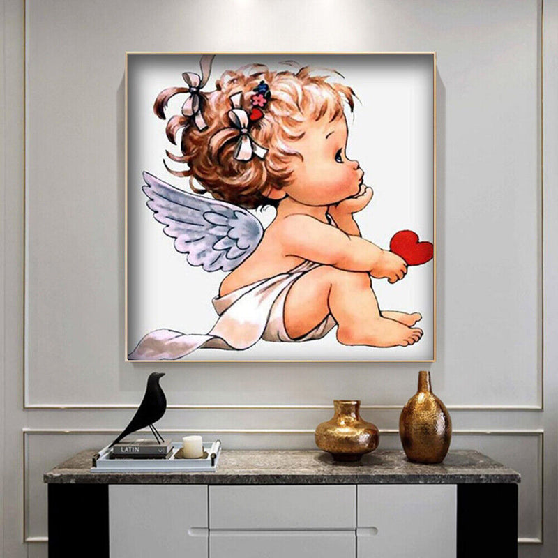 Diamond Painting Kit Angel child Full Round Rhinestone Wall Picture