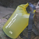 Waterproof Pouch Dry Sack for Drifting Swimming Trekking Bag (Yellow 15L) Newly
