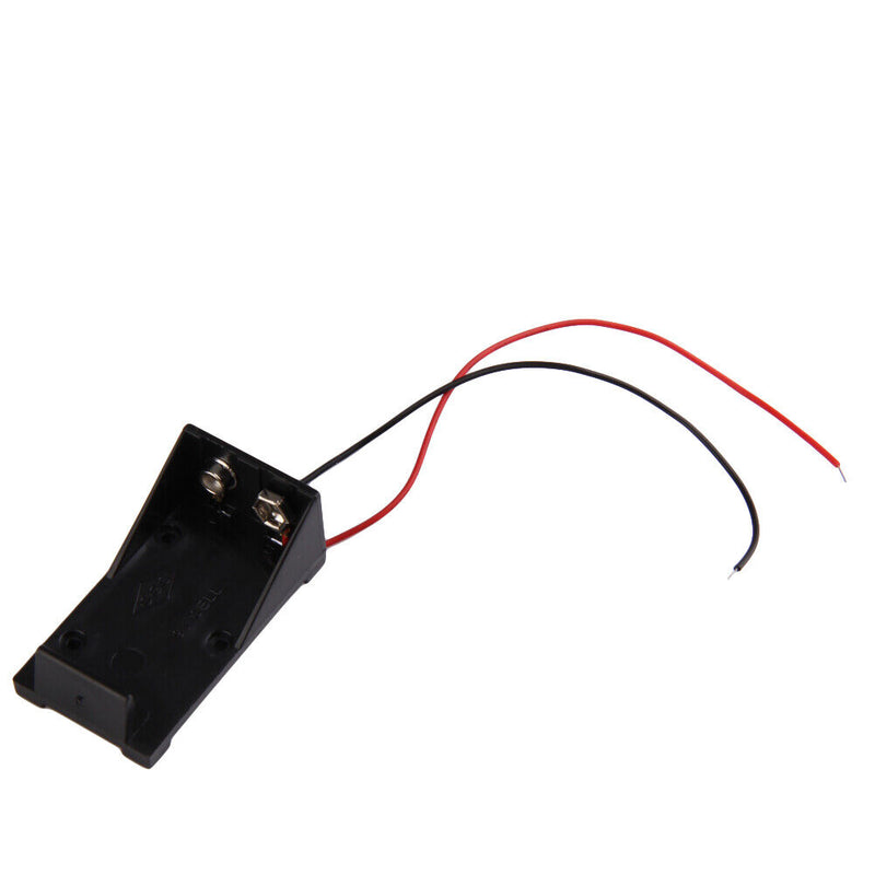 5PCS Single Slots 1x9V Battery Clip Holder Fall Box with Wire Leads DIY High
