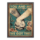 Full Embroidery Hand in Hand Printed Cross Stitch 11CT 3 Strand Cotton Kit