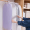 2pcs Zipper Clothes Dust Cover Space Saving Laundry Hanging Bag Home Accessories
