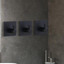 Punch Free Kitchen Towel Hanger Hooks Wall Mounted Bathroom Holder (Black)