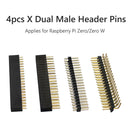 4pcs 2x20 PIN Socket Dual Male Header Pin Connector for Raspberry Pi Zero/Zero W