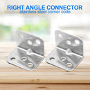 40pcsStainless Steel Corner Code Right Angle Support Connector Fixing Plate