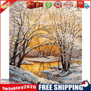 Paint By Numbers Kit DIY Snow Treetops Colouring Oil Art Picture Craft